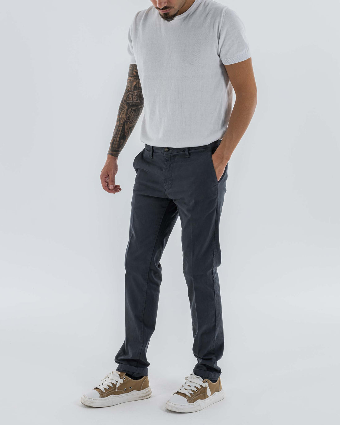 Pantalone tasca America Grigio